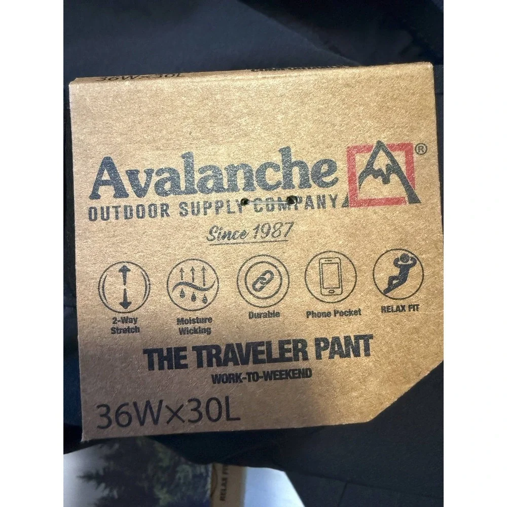 AVALANCHE Traveler Pant‎ - Men's 2-Way Stretch Black Pants - Large - NEW  NWT